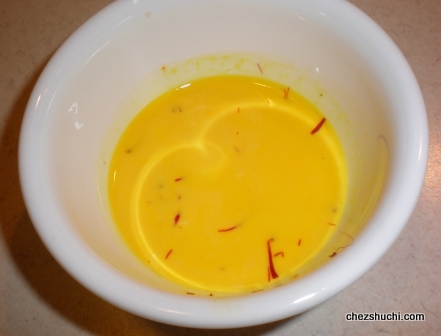 saffron soaked in milk